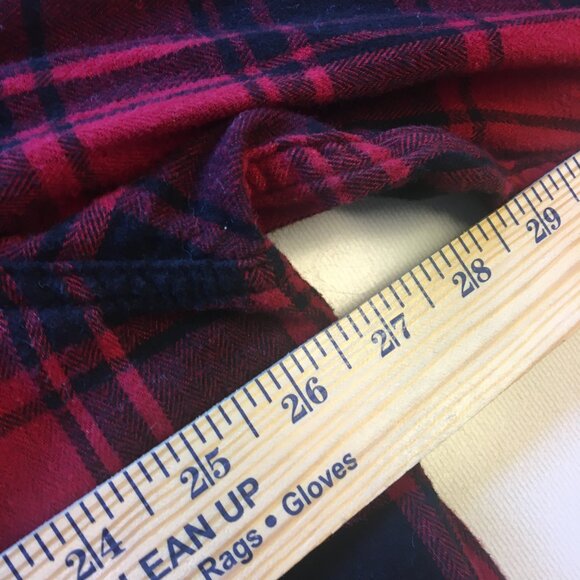 George Flannel Shirt Mens Size 2XL Red Black Plaid Country Lumberjack Woodsman - Picture 5 of 6